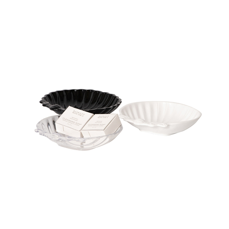 HAPCO-ELMAR SS175BLK-Finishing Touches Small Shell Amenity Dish, Black, PK 48 SS175BLK